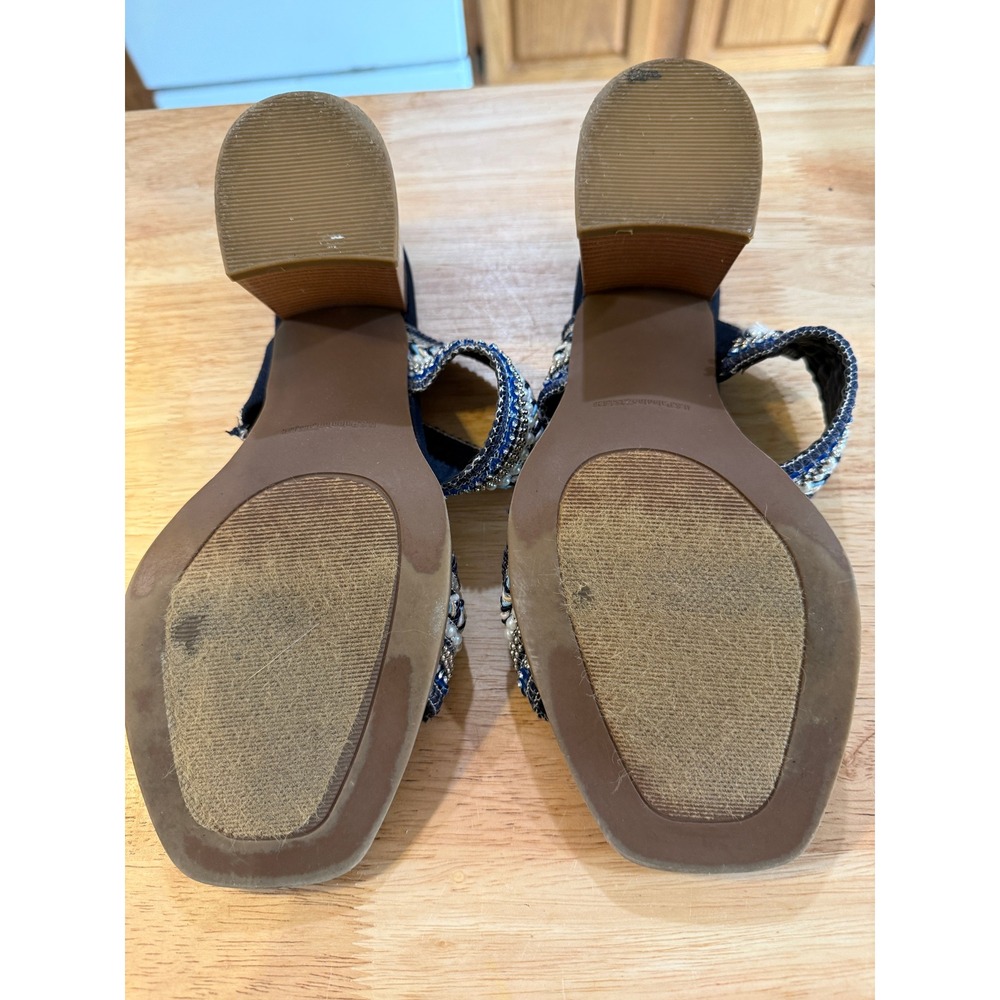 Y-Not? Beaded Mule Heels Size 8 Boho Chunky Heel Sandals - Picture 8 of 8
